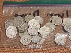 Mixed Year 90% Silver Roosevelt Dimes Roll 50 Coin Lot 3