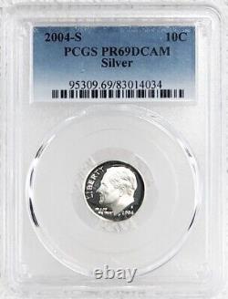Proof Dime Roosevelt 2004 2004-s Silver Coin Gem Us 10 10cPR69DCAM