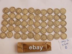 ROLL 1951 S KEY DATE Silver Roosevelt Dimes Circulated 50 Coins