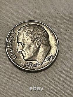 Rare 1979 Roosevelt Dime with No Mint Mark Good Condition