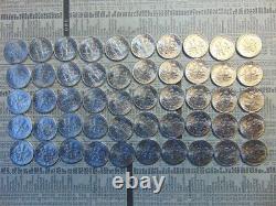 Roll Of (50) 90% Silver 1962-d Roosevelt Dimes Nice Coins