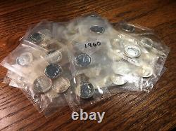 Roll of 46 1960 Roosevelt Dime 90% Silver Proof Original Proof Set Cello