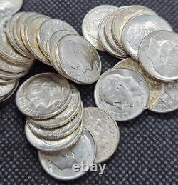 Roll of (47) Mixed Date Roosevelt Dimes BRILLIANT UNCIRCULATED