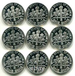 Roll of 50 GEM PROOF CAMEO 2000-S SILVER Roosevelt DIMES Free Shipping