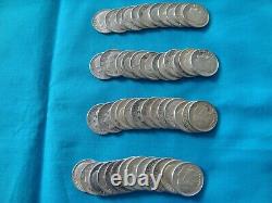 Roll of 50 ROOSEVELT 90% Silver Dimes 1940, 1950, 1960 $5 Face A10-92