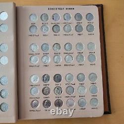 Roosevelt Dime 1946-2012 PDS + Silver Proofs Complete Set Toned Album 209 Coins