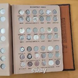 Roosevelt Dime 1946-2012 PDS + Silver Proofs Complete Set Toned Album 209 Coins