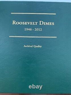 Roosevelt Dime Set 1946-2012 in Littleton Albums (Incomplete)