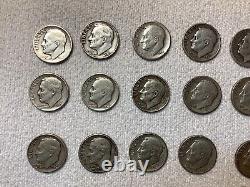 Roosevelt Dimes 1948-1964 90% Silver Lot of 24