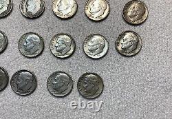 Roosevelt Dimes 1948-1964 90% Silver Lot of 24