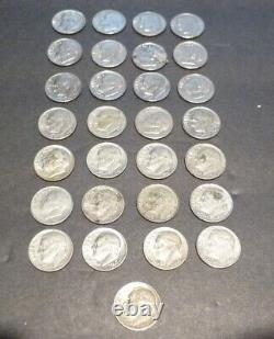 Roosevelt Dimes (1965-1998). Mixed Circulated (lot of 39) FREE SHIPPING