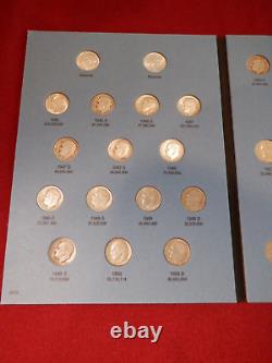 Roosevelt Dimes Complete Whitman Folder 1946-1964 Many Very Fine to Uncirc T