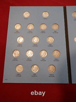 Roosevelt Dimes Complete Whitman Folder 1946-1964 Most Very Fine to Uncirc P