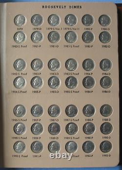 Roosevelt Dimes Set Complete 1946-2020 P/D/S Dansco 8125 with Proof UNC 241 Coins