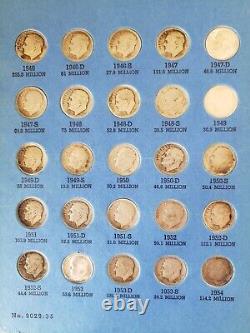 Roosevelt Silver Dimes, Complete Set, 1946-1964, 48 Dimes, 90% silver