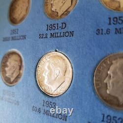 Roosevelt Silver Dimes, Complete Set, 1946-1964, 48 Dimes, 90% silver