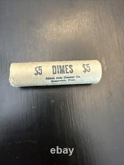 Roosevelt Silver Dimes Roll 1964 FULL BANKROLL Qty 50 ($5)
