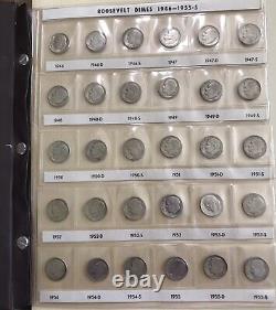 Roosevelt silver dimes, 1946 1990 complete 120 dimes (1065)