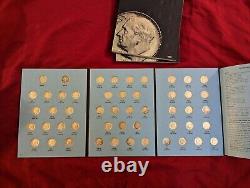 SET OF 48 Roosevelt Silver Dimes 1946-1964 with 3 Whitman Folders