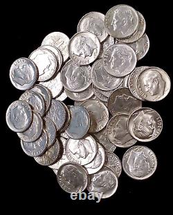 SILVER Random dates & Mix Mint ROLL OF ROOSEVELT DIMES TP-6265