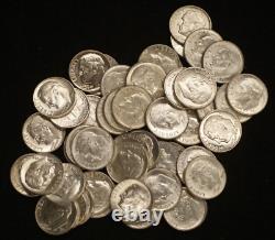 Silver 1960's MIX P & D Roll Of Roosevelt Dimes Tp-2907