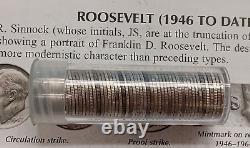 Silver Roll Of 50 Coins Mixed 50's Dates Roosevelt Dimes Tp-3496