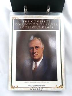 Silver Roosevelt Dime P D S Mint Complete Commemorative Coin & Stamp Collection