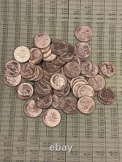 Silver Unc Roll Of Roosevelt Dimes Tp-5225