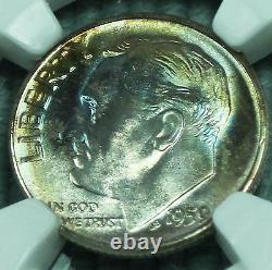 Toned 1959-D Roosevelt MS-67 FT NGC