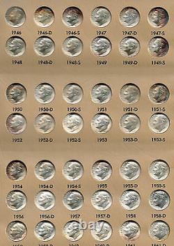 UN-circulated Roosevelt Dime collection with Proofs. 1946 2002-S