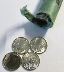 Wrapped Bank/Coin Roll 1955-S 90% Silver BU Roosevelt Dimes BU Please Read #96